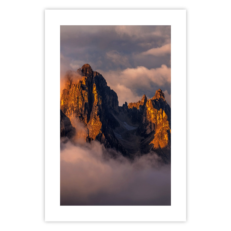 Poster Mountains in the Clouds - landscape of sky and illuminated mountain peaks 118014 additionalImage 18