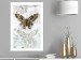Poster Immortal Butterfly - composition with a golden insect on a marble background 118314 additionalThumb 12