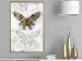 Poster Immortal Butterfly - composition with a golden insect on a marble background 118314 additionalThumb 9