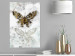 Poster Immortal Butterfly - composition with a golden insect on a marble background 118314 additionalThumb 17