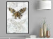 Poster Immortal Butterfly - composition with a golden insect on a marble background 118314 additionalThumb 10