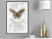 Poster Immortal Butterfly - composition with a golden insect on a marble background 118314 additionalThumb 11