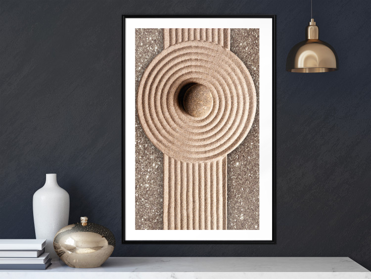 Poster Flow of Energy - abstract composition with a stone in a zen style 121914 additionalImage 4