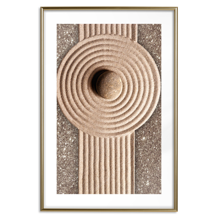 Poster Flow of Energy - abstract composition with a stone in a zen style 121914 additionalImage 14