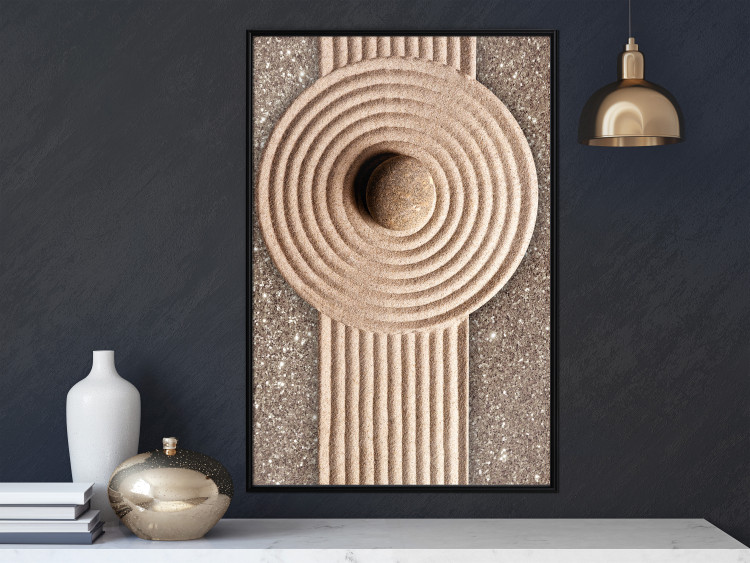 Poster Flow of Energy - abstract composition with a stone in a zen style 121914 additionalImage 3