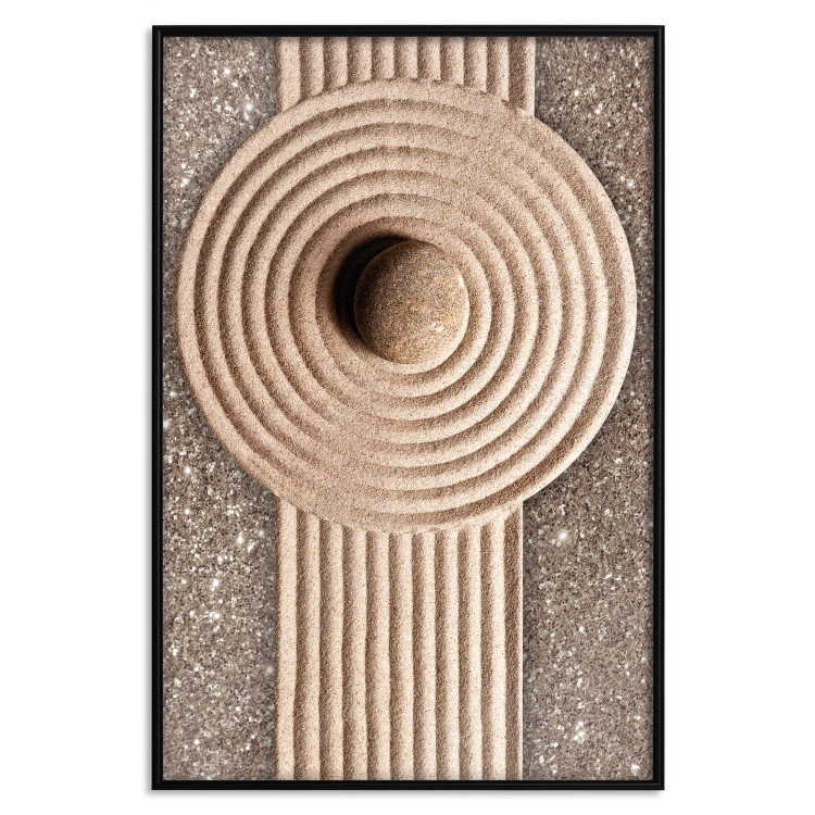 Poster Flow of Energy - abstract composition with a stone in a zen style 121914 additionalImage 18