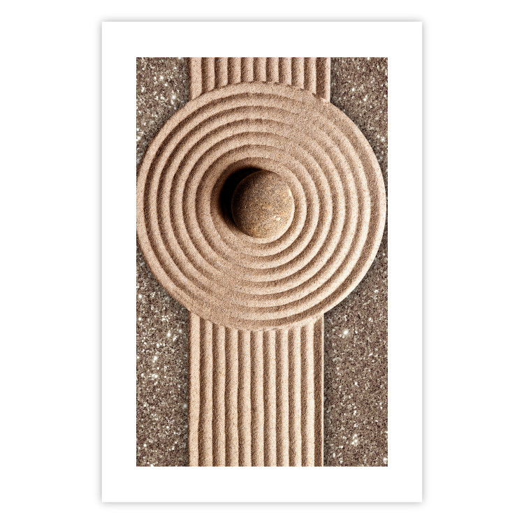 Poster Flow of Energy - abstract composition with a stone in a zen style 121914 additionalImage 19
