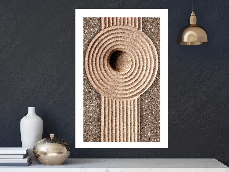 Poster Flow of Energy - abstract composition with a stone in a zen style 121914 additionalImage 2