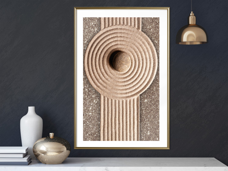 Poster Flow of Energy - abstract composition with a stone in a zen style 121914 additionalImage 13