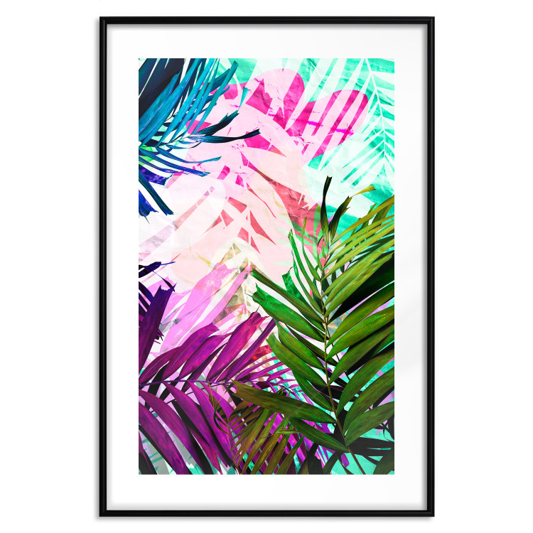 Poster Colorful Rustle - abstract plant motif with colorful leaves 122314 additionalImage 15