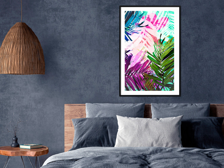 Poster Colorful Rustle - abstract plant motif with colorful leaves 122314 additionalImage 4