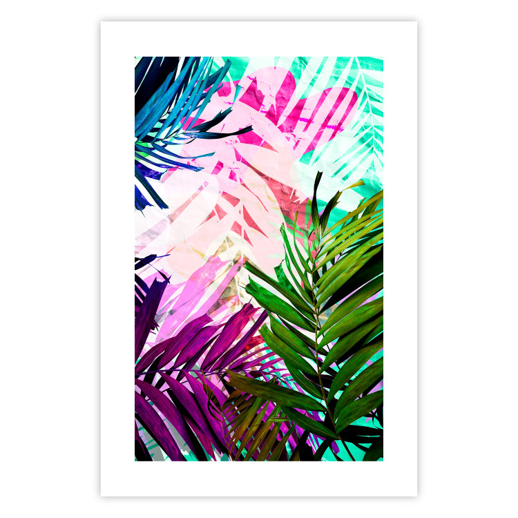 Poster Colorful Rustle - abstract plant motif with colorful leaves 122314 additionalImage 25