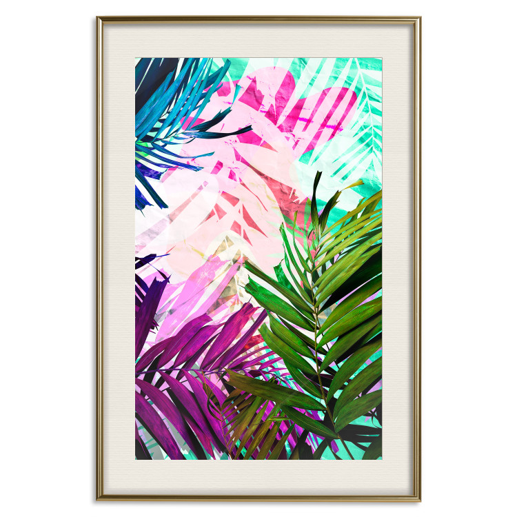 Poster Colorful Rustle - abstract plant motif with colorful leaves 122314 additionalImage 19