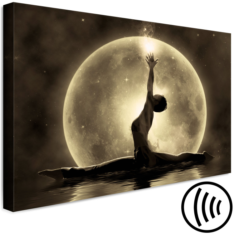 Canvas Art Print Reaching for the stars - a ballerina theme against the moon 122914 additionalImage 6