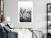 Poster Lavender in the Rain - plant flowers in a meadow in black and white motif 123814 additionalThumb 2