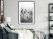 Poster Lavender in the Rain - plant flowers in a meadow in black and white motif 123814 additionalThumb 4