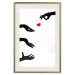 Wall Poster Boop - black hands exchanging a red heart on a white background 125414 additionalThumb 19