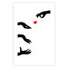Wall Poster Boop - black hands exchanging a red heart on a white background 125414 additionalThumb 25
