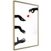 Wall Poster Boop - black hands exchanging a red heart on a white background 125414 additionalThumb 2