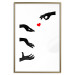 Wall Poster Boop - black hands exchanging a red heart on a white background 125414 additionalThumb 16