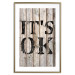 Wall Poster Retro: It's OK - black English text on a background of wooden planks 125714 additionalThumb 16
