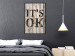 Wall Poster Retro: It's OK - black English text on a background of wooden planks 125714 additionalThumb 5