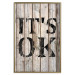 Wall Poster Retro: It's OK - black English text on a background of wooden planks 125714 additionalThumb 20