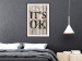 Wall Poster Retro: It's OK - black English text on a background of wooden planks 125714 additionalThumb 22