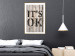 Wall Poster Retro: It's OK - black English text on a background of wooden planks 125714 additionalThumb 15