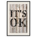 Wall Poster Retro: It's OK - black English text on a background of wooden planks 125714 additionalThumb 18