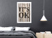 Wall Poster Retro: It's OK - black English text on a background of wooden planks 125714 additionalThumb 4