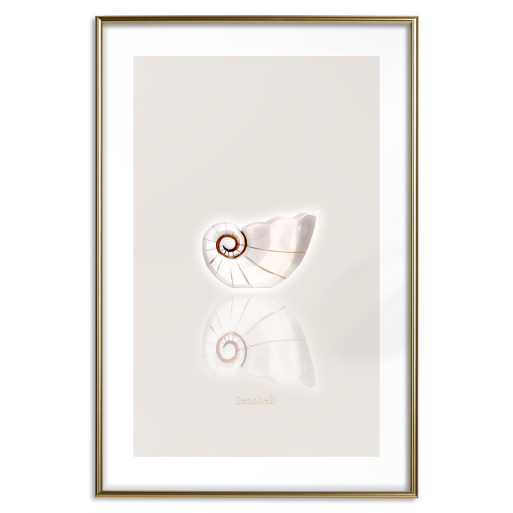 Wall Poster Ceramic Shell - abstract shell with English inscriptions 125914 additionalImage 14