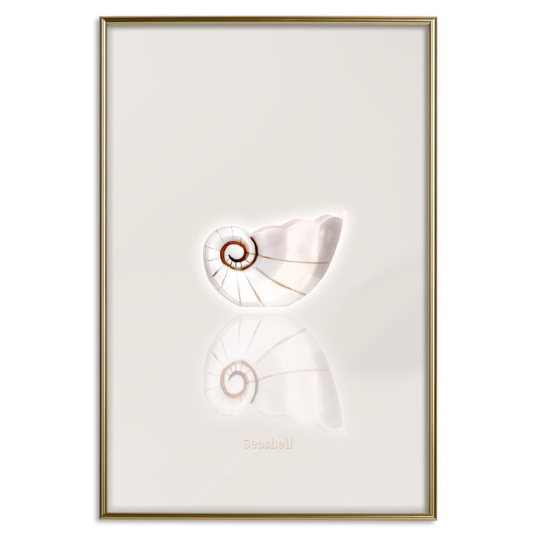 Wall Poster Ceramic Shell - abstract shell with English inscriptions 125914 additionalImage 20