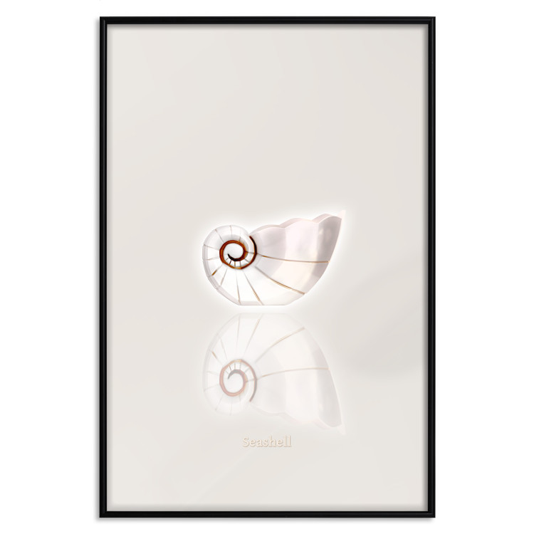 Wall Poster Ceramic Shell - abstract shell with English inscriptions 125914 additionalImage 25