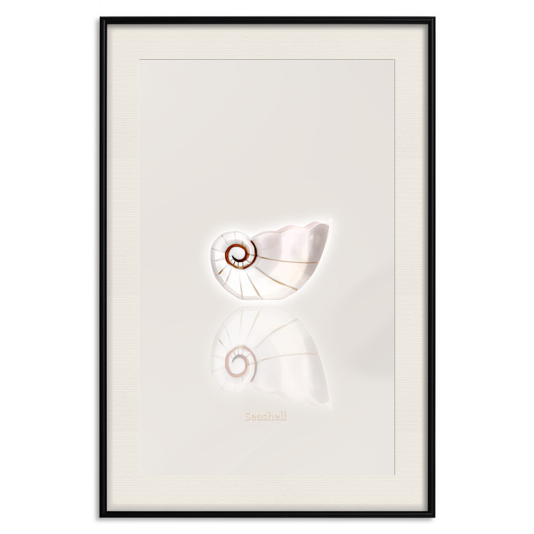 Wall Poster Ceramic Shell - abstract shell with English inscriptions 125914 additionalImage 19