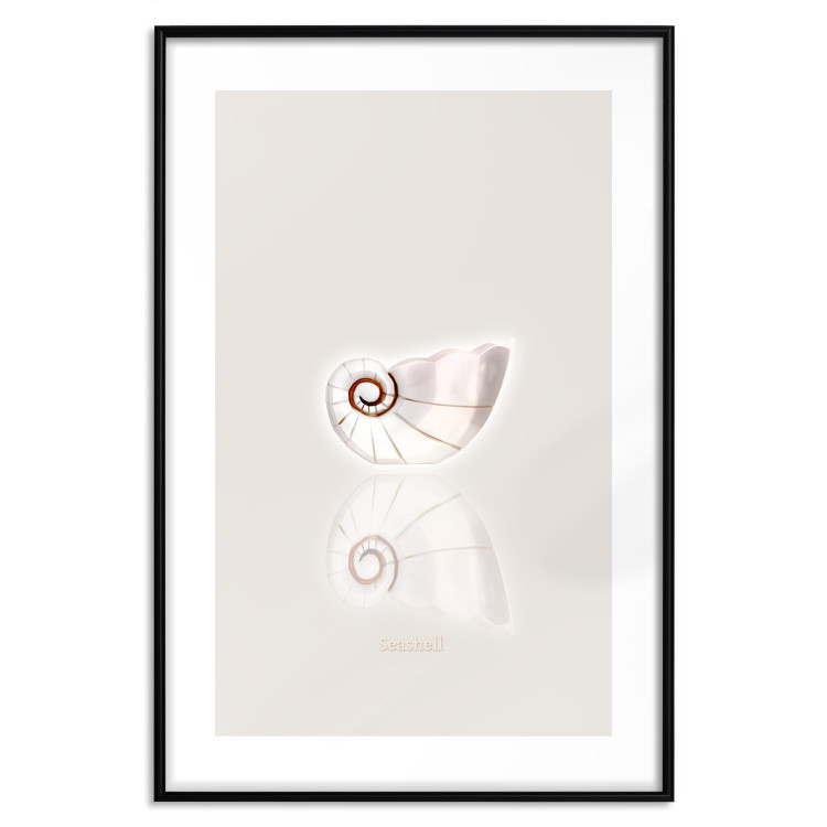Wall Poster Ceramic Shell - abstract shell with English inscriptions 125914 additionalImage 18