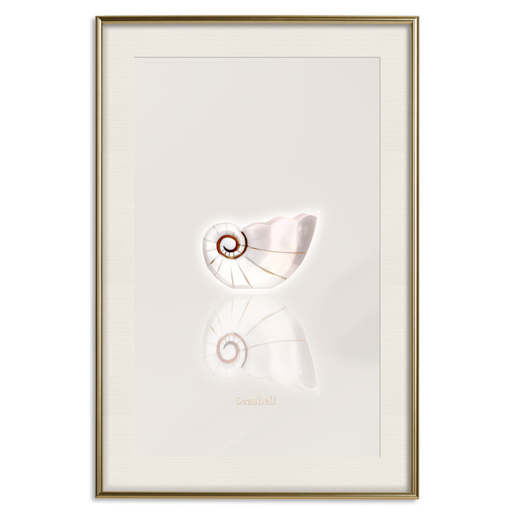 Wall Poster Ceramic Shell - abstract shell with English inscriptions 125914 additionalImage 20