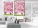 Wall Poster Cherry Orchard - landscape of green grass and trees with pink leaves 126214 additionalThumb 5