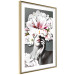 Poster Dream of Love - portrait of a woman with flowers on her head on a gray background 127214 additionalThumb 5