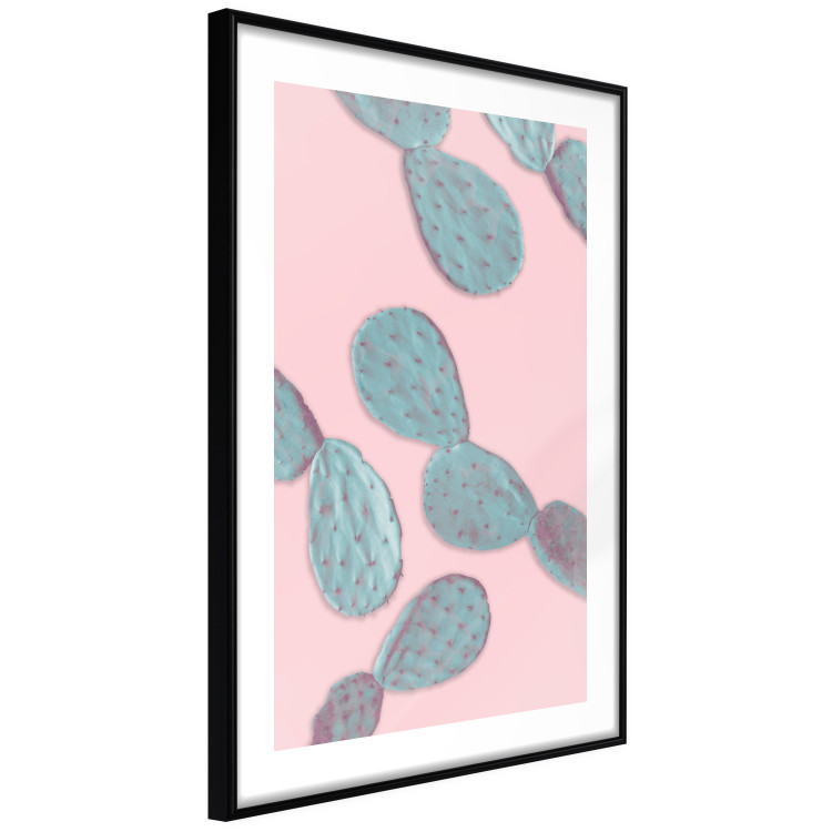 Wall Poster Pastel Opuntia - composition of an oval plant on a pastel background 128614 additionalImage 6