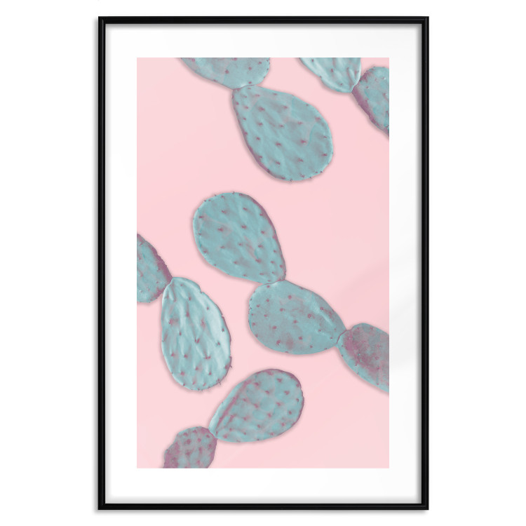 Wall Poster Pastel Opuntia - composition of an oval plant on a pastel background 128614 additionalImage 15