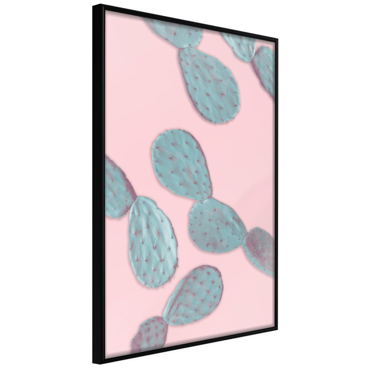 Wall Poster Pastel Opuntia - composition of an oval plant on a pastel background 128614 additionalImage 13