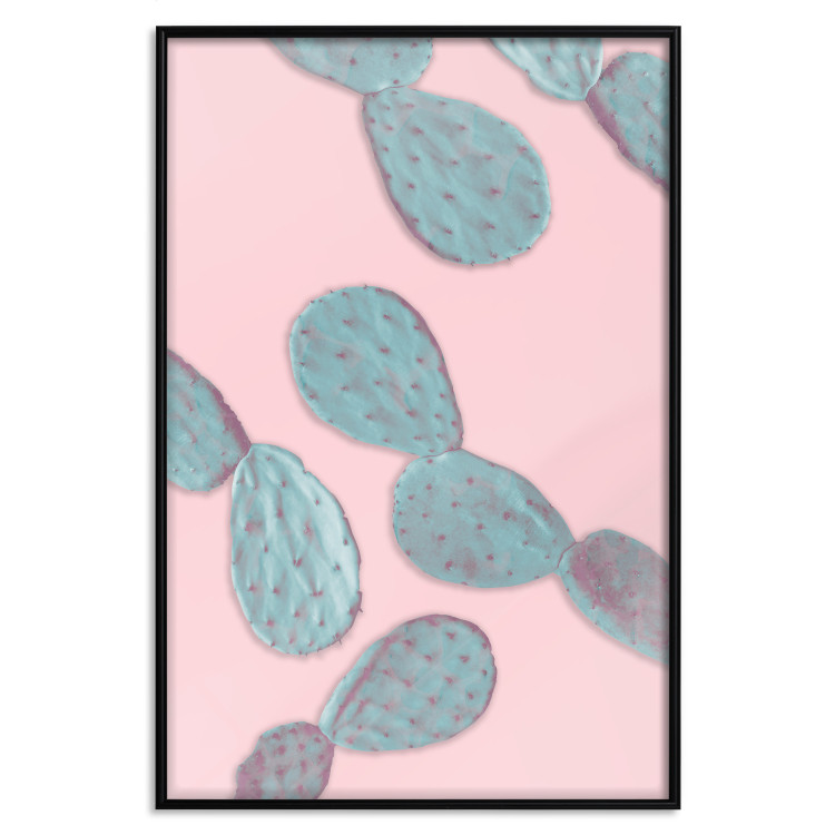 Wall Poster Pastel Opuntia - composition of an oval plant on a pastel background 128614 additionalImage 18