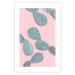Wall Poster Pastel Opuntia - composition of an oval plant on a pastel background 128614 additionalThumb 19
