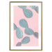 Wall Poster Pastel Opuntia - composition of an oval plant on a pastel background 128614 additionalThumb 16