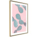 Wall Poster Pastel Opuntia - composition of an oval plant on a pastel background 128614 additionalThumb 9