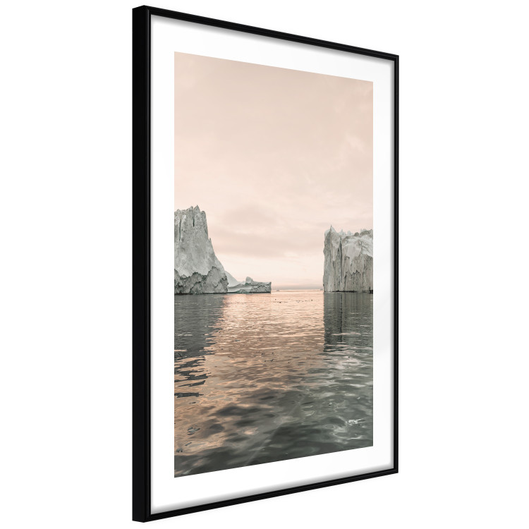 Wall Poster Icy Statues - landscape of stone rocks on water against ocean 129714 additionalImage 7