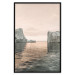 Wall Poster Icy Statues - landscape of stone rocks on water against ocean 129714 additionalThumb 16