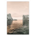 Wall Poster Icy Statues - landscape of stone rocks on water against ocean 129714