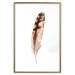 Wall Poster Magic Feather - brown bird feather on a contrasting white background 129914 additionalThumb 21
